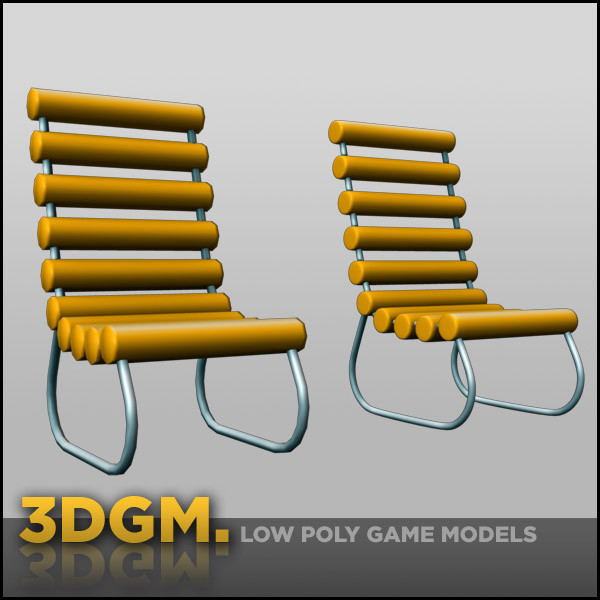 chair retro 3d model - chair retro 3DGM by 3D Game Models