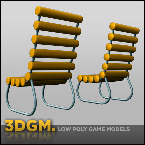 chair retro 3d model - chair retro 3DGM by 3D Game Models
