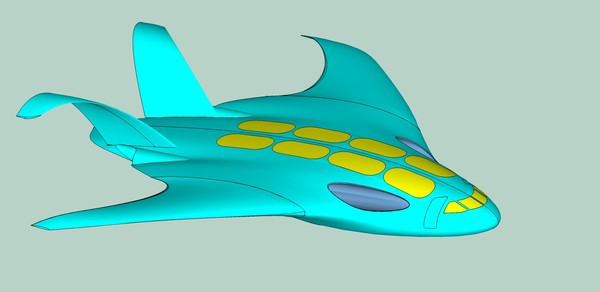 3dsmax new wave eco aircraft - New Wave Eco Aircraft Transport Assembly Model by RodgerSaintJohn