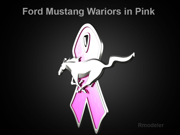 3ds max mustang car - Mustang 2010 Wariorsin Pink 3d Logo by Serega Rozhnov