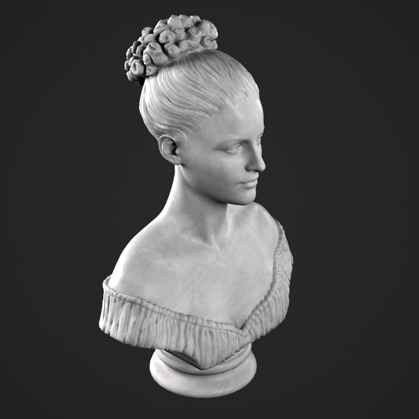 decorative bust lady 3d max - Lady Bust by clay master