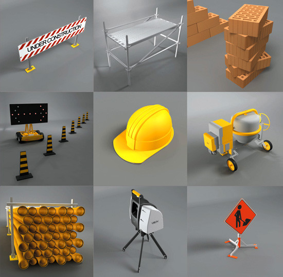 construction sites dosch 3d 3ds - DOSCH 3D - Construction Site by Dosch Design