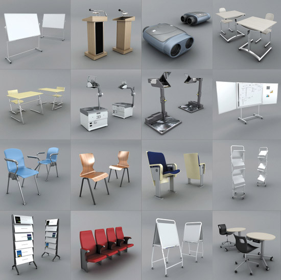 3d model conventions 3d: equipment - DOSCH 3D: Convention Equipment by Dosch Design