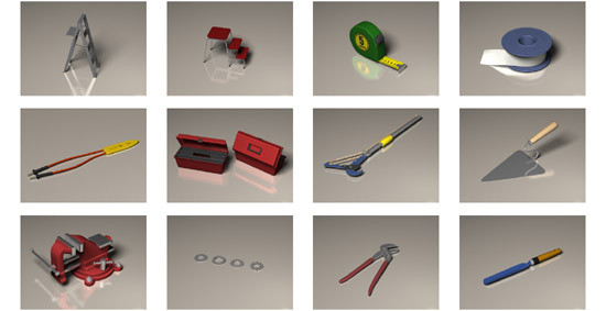 craftmen tools 3d 3ds - DOSCH 3D: Craftsmen Tools by Dosch Design