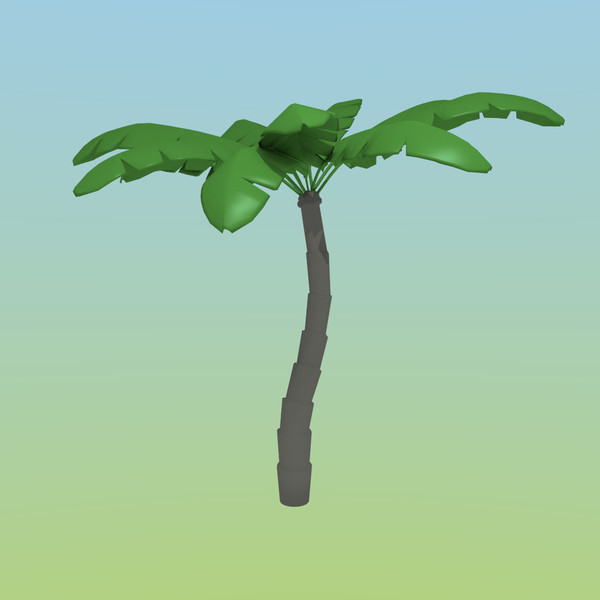 3dsmax palm tree - Cartoon Palm for Game by fantazir