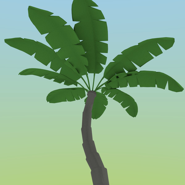 3dsmax palm tree - Cartoon Palm for Game by fantazir