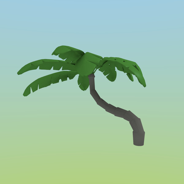 3dsmax palm tree - Cartoon Palm for Game by fantazir