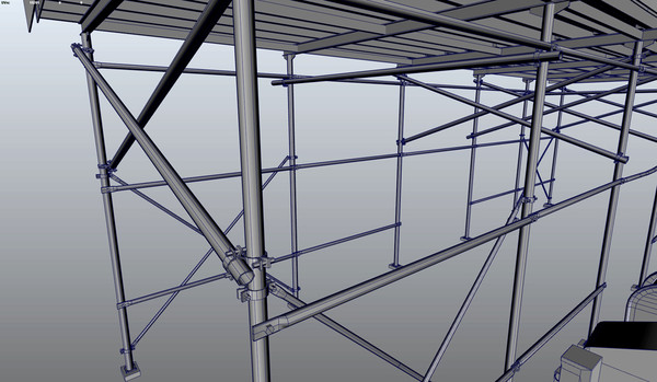 maya scaffolding dumpster - NYC_Scaffolding by damaggio