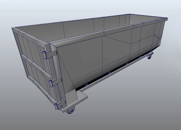 maya scaffolding dumpster - NYC_Scaffolding by damaggio