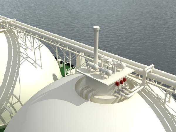 3d tanker ship lng - LNG Tanker Ship by yusuf joher taherali