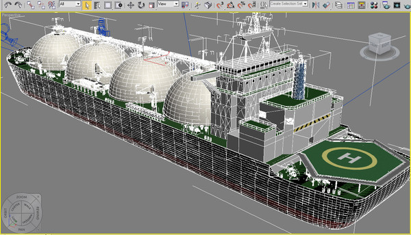 3d tanker ship lng - LNG Tanker Ship by yusuf joher taherali