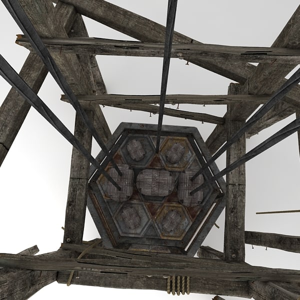 elevator old 3d 3ds - old elevator textured... by Litarvan