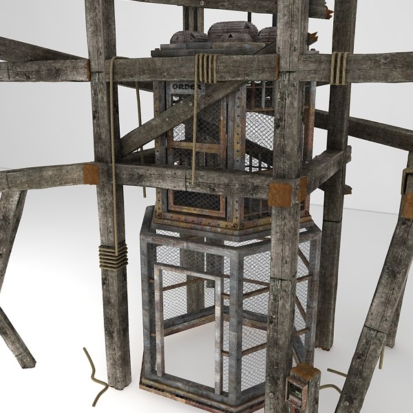 elevator old 3d 3ds - old elevator textured... by Litarvan