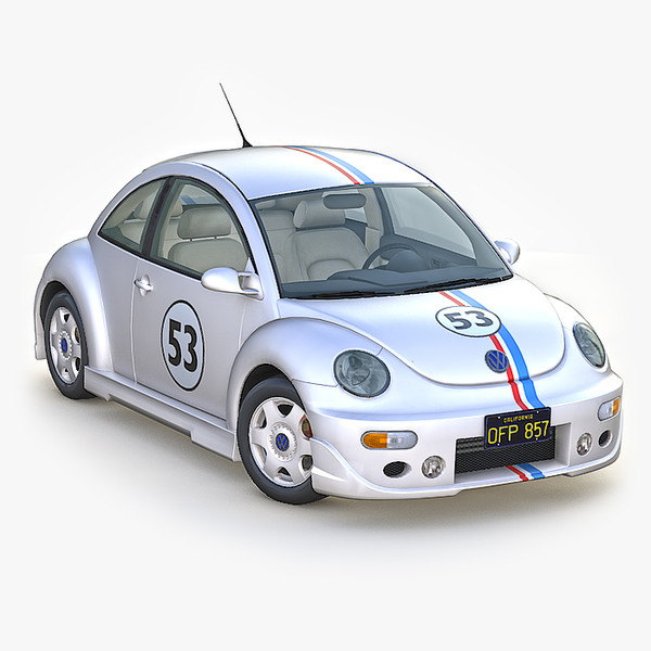 volkswagen beetle herbie 3ds - Volkswagen Beetle Herbie by NesAn Studio