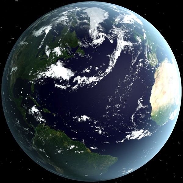 earth clouds 3d model - Earth by 3DUniverse Pro