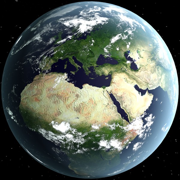 earth clouds 3d model - Earth by 3DUniverse Pro