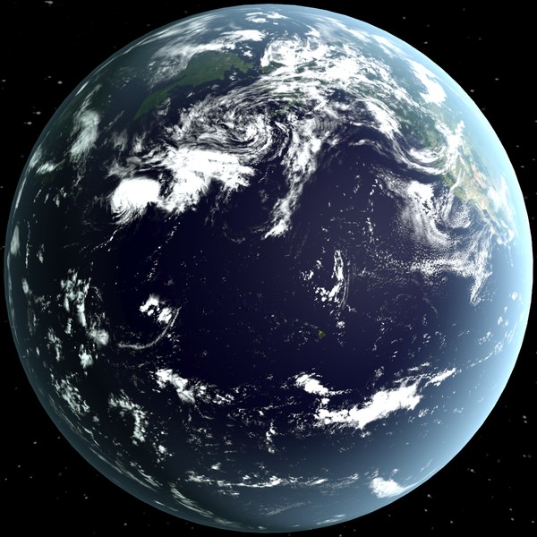 earth clouds 3d model - Earth by 3DUniverse Pro