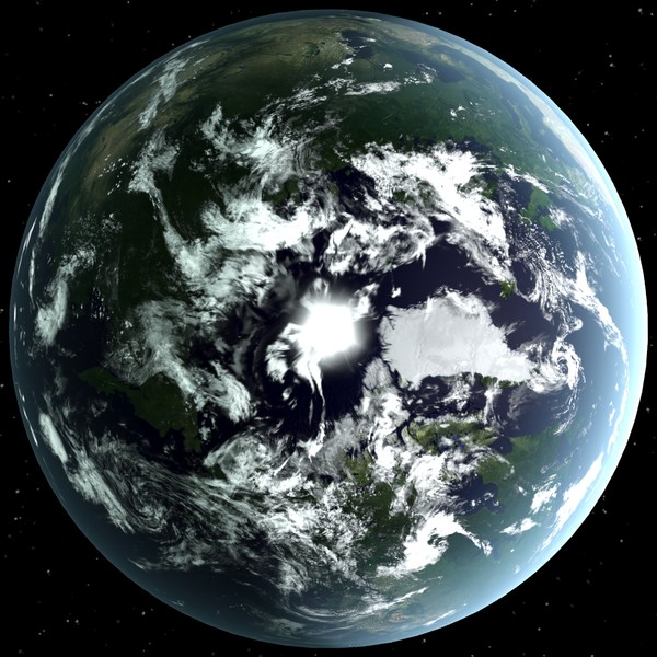 earth clouds 3d model - Earth by 3DUniverse Pro