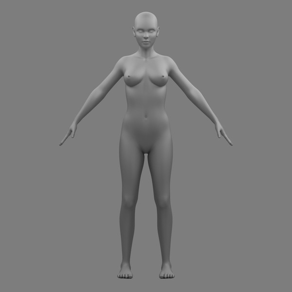 eleanor female adult base mesh obj - Eleanor - Adult Female Base Mesh Model by MKC 3D ARTS
