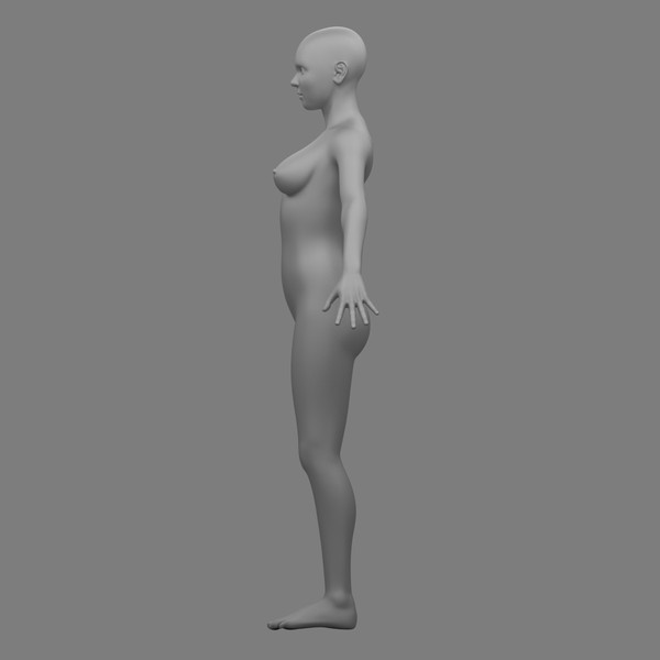eleanor female adult base mesh obj - Eleanor - Adult Female Base Mesh Model by MKC 3D ARTS