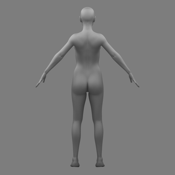 eleanor female adult base mesh obj - Eleanor - Adult Female Base Mesh Model by MKC 3D ARTS