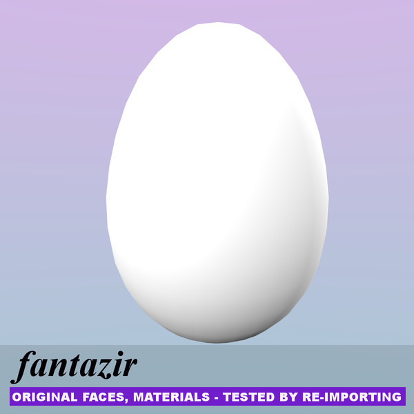 food egg 3d obj - Egg by fantazir