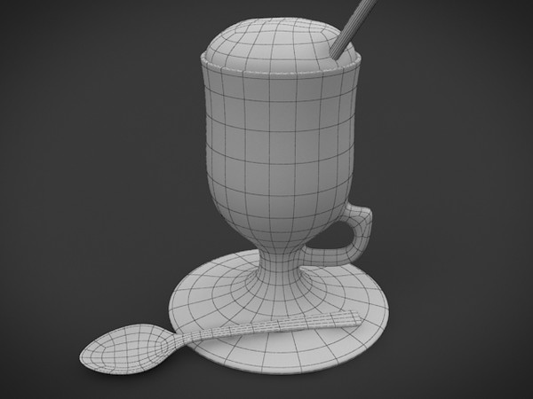 cup latte 3d max - Latte by denisVFX