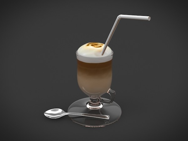 cup latte 3d max - Latte by denisVFX