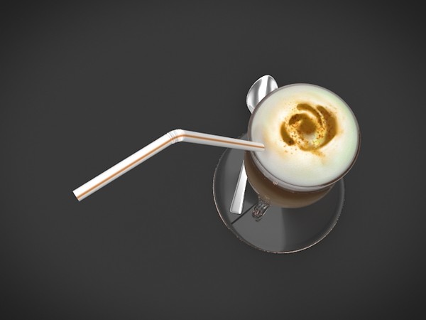 cup latte 3d max - Latte by denisVFX