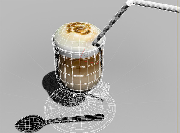 cup latte 3d max - Latte by denisVFX