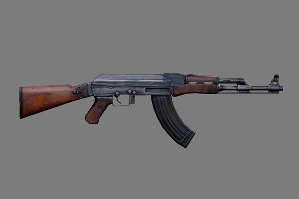 ak-47 gun 3ds - Ak-47 gun by ThinkingOnPause