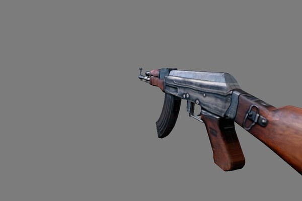 ak-47 gun 3ds - Ak-47 gun by ThinkingOnPause