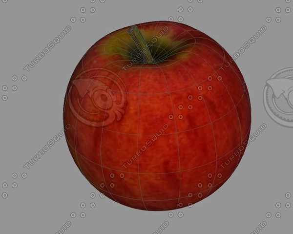 3d fruit orange apple model - fruit by byrz
