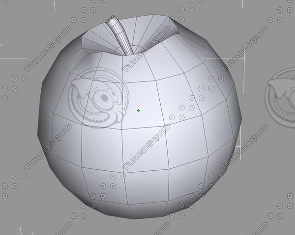 3d fruit orange apple model - fruit by byrz