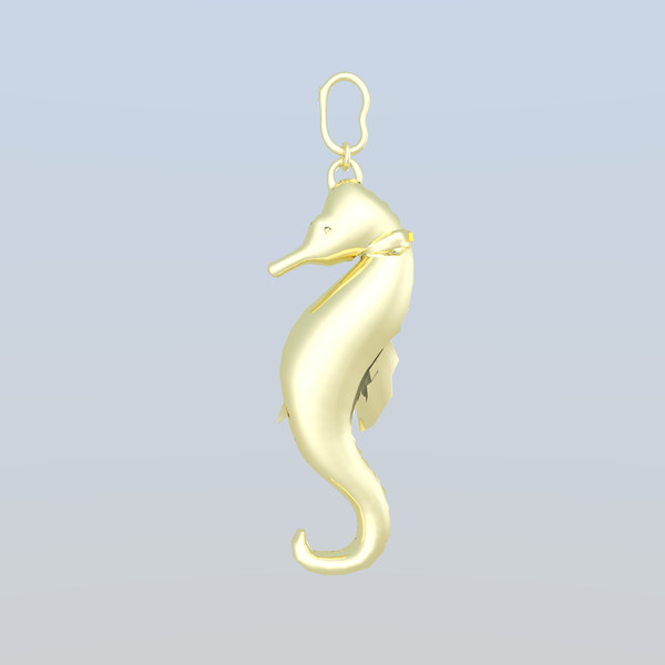 accessories earring 3d model - Earring Seahorse by fantazir