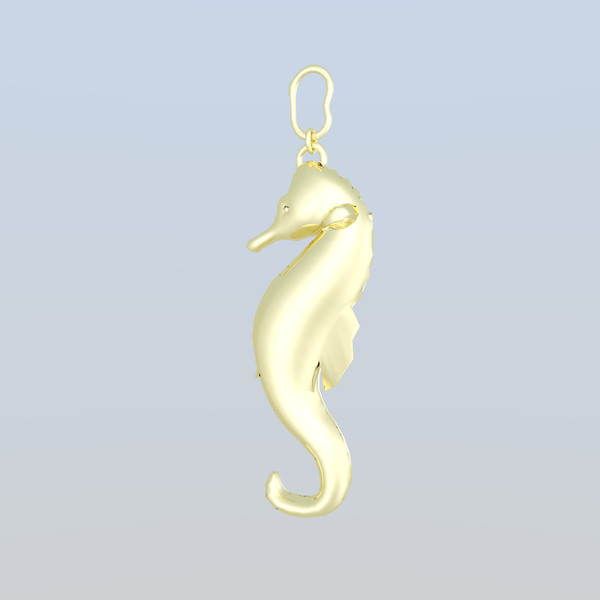 accessories earring 3d model - Earring Seahorse by fantazir