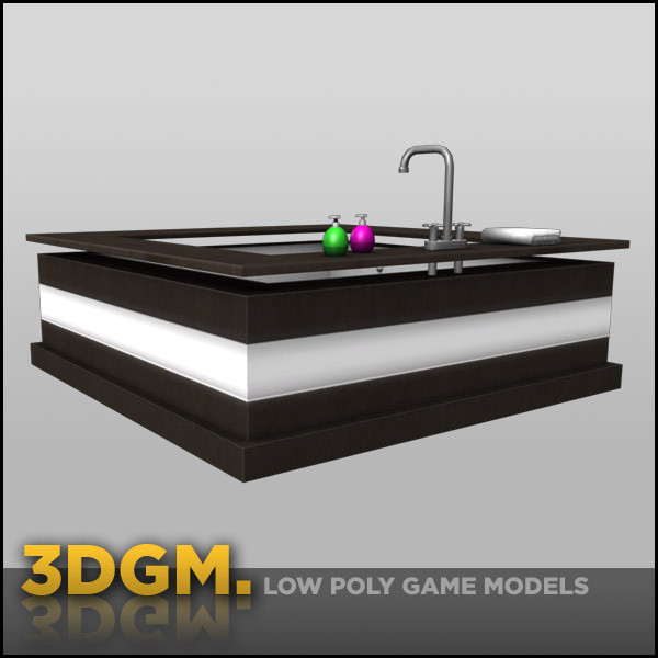 3d modern bath model - bath modern 3DGM by 3D Game Models