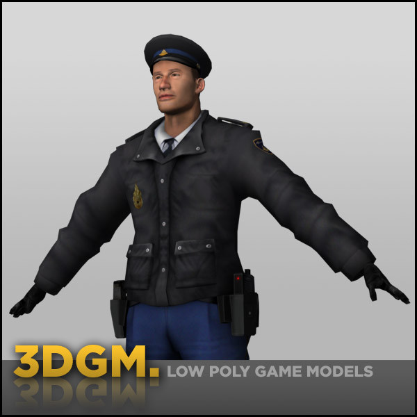 3d policeman real time model - Police dutch 3DGM by 3D Game Models