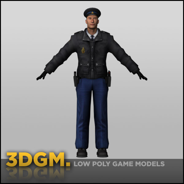 3d policeman real time model - Police dutch 3DGM by 3D Game Models