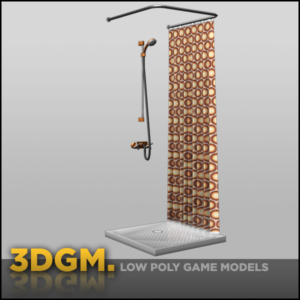 maya shower retro - Shower retro 3DGM by 3D Game Models
