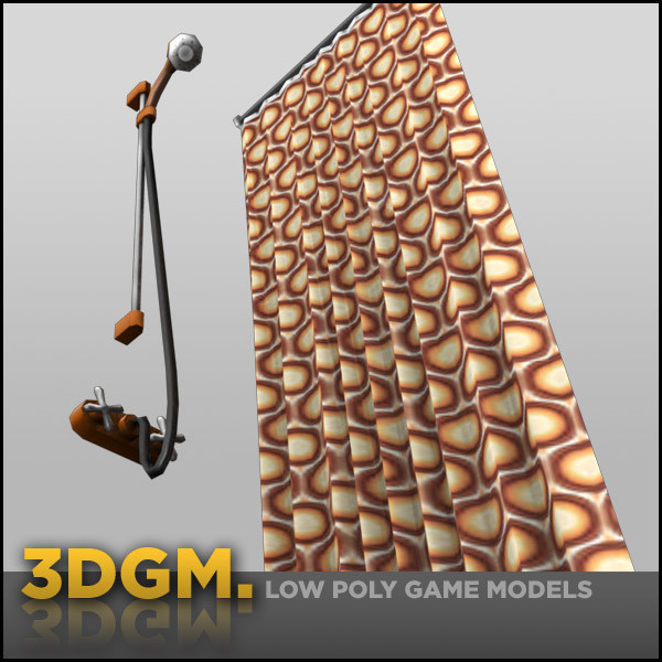 maya shower retro - Shower retro 3DGM by 3D Game Models