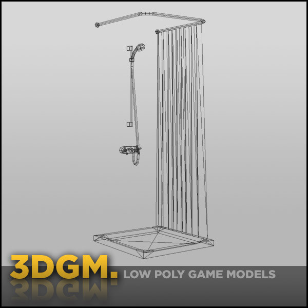 maya shower retro - Shower retro 3DGM by 3D Game Models