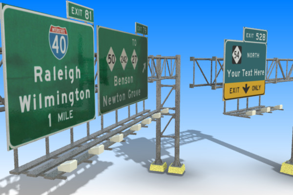 3ds highway signs - Highway Signs... by stoplight96