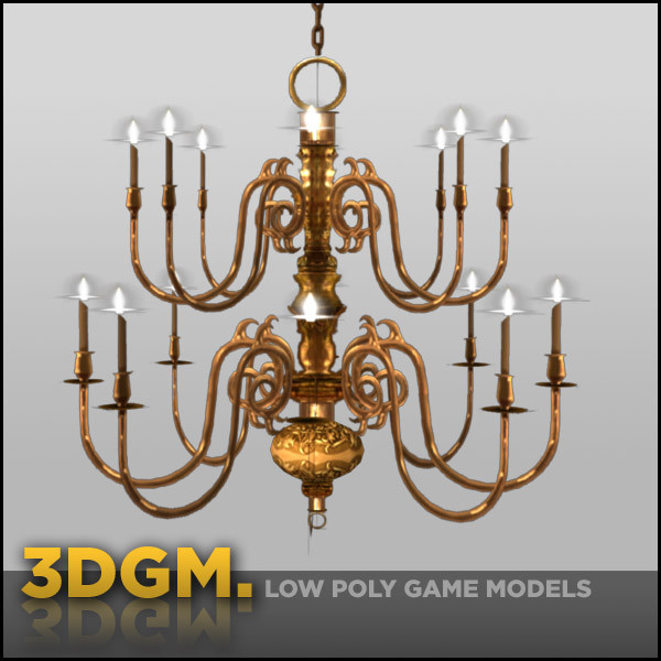 3d model chandelier perfect real - Chandelier 3DGM by 3D Game Models