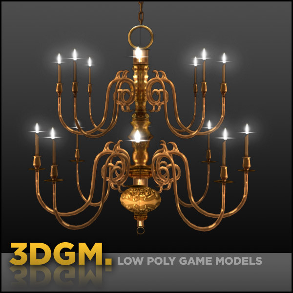 3d model chandelier perfect real - Chandelier 3DGM by 3D Game Models