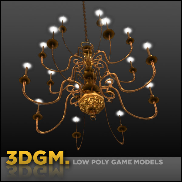 3d model chandelier perfect real - Chandelier 3DGM by 3D Game Models