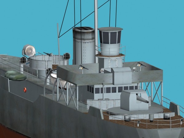 3ds max flower class corvettes - HMS Flower class corvette... by FangioDesign