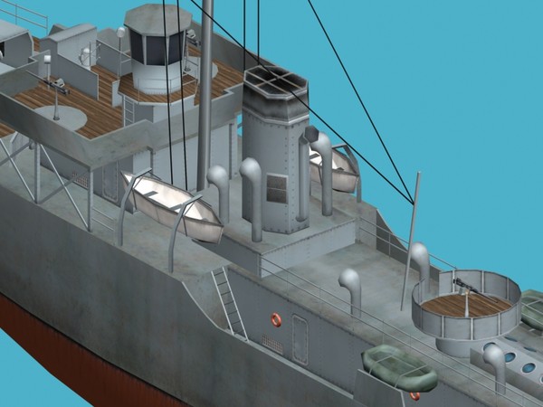 3ds max flower class corvettes - HMS Flower class corvette... by FangioDesign