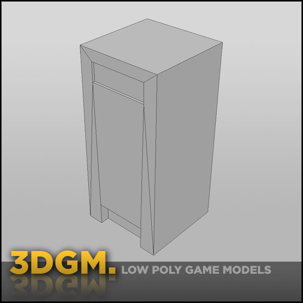 3d obj garbage bin - bin modern 3DGM by 3D Game Models