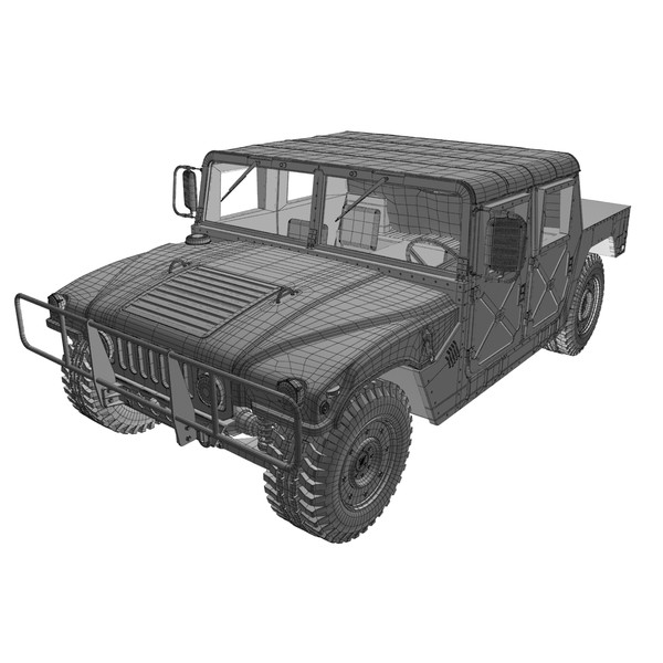 3d hummer h1 military model - Hummer H1 Military by Render Steel